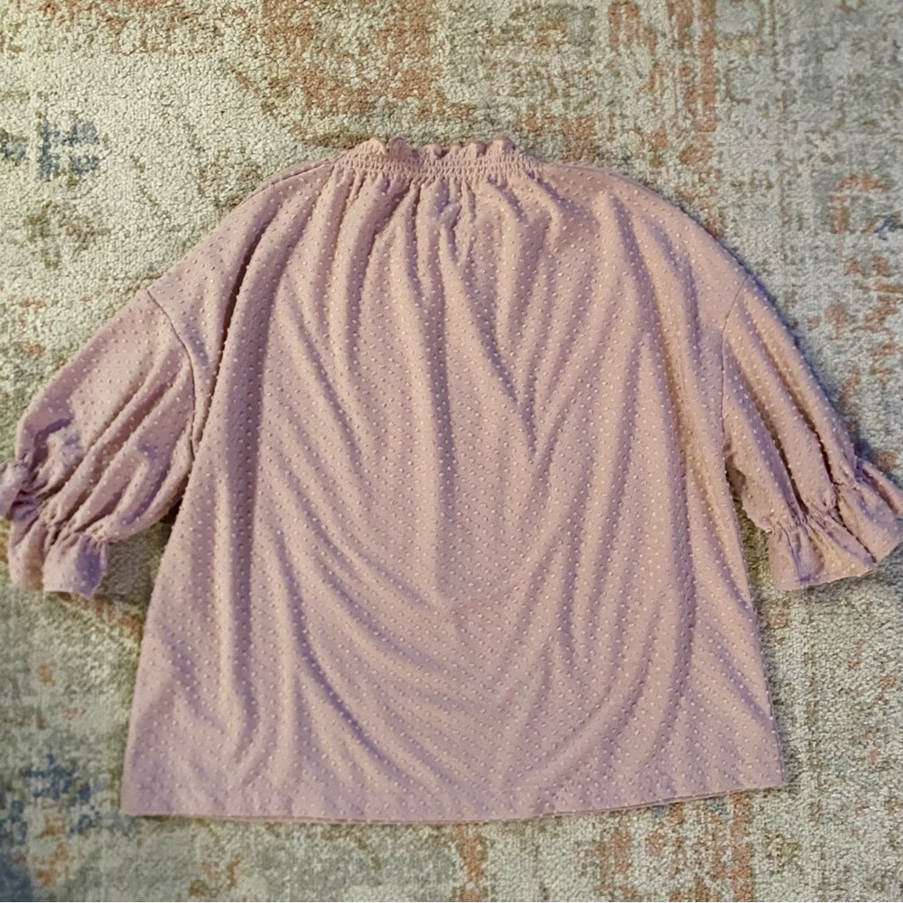 Madewell Texture & Thread Clip Dot Ruffle Top - Picture 4 of 4